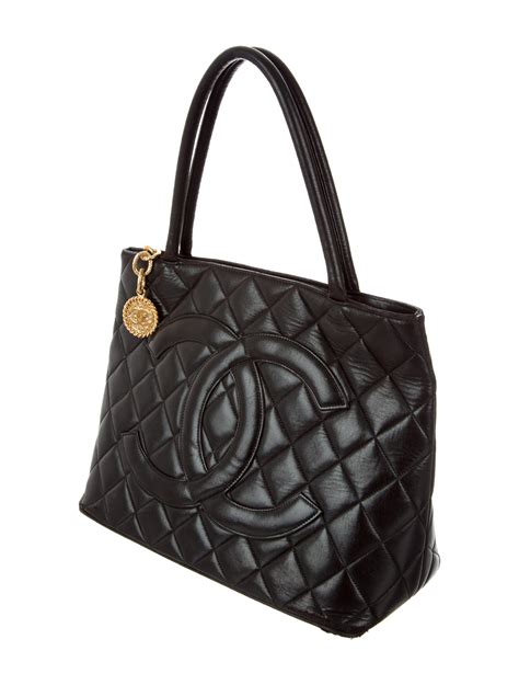 chanel medallion tote discontinued|Chanel medallion tote size.